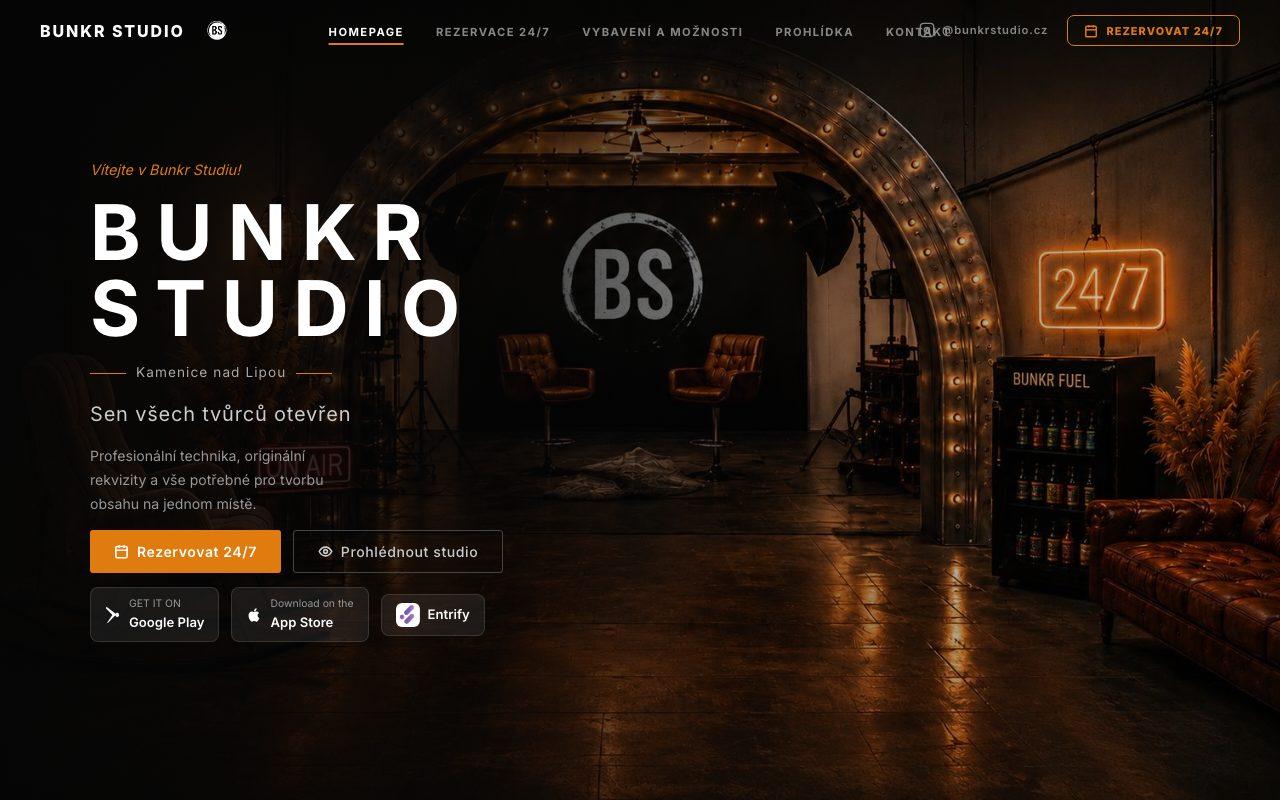 Náhled webu Bunkr Studio